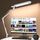 AmazLit Schreibtischlampe, LED Schreibtischlampe 1100 Lumen mit Klemme Schwenkarm-Architektenlampe 18W Hohe Helligkeit Keine Blendung Augenschutz Bürolampe Mehrfachbeleuchtung/Funktion, Weiß