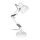 Relaxdays Retro Schreibtischlampe, Gelenk-Arm, schwenkbar, Büro Leselampe, Metall, E27, HxBxT: 50 x 27 x 15 cm, weiß