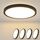 ZMH Deckenlampe LED Deckenleuchte Flach - 4ER Schlafzimmerlampe Ø23cm Küchenlampe Schwarz 18W Schlafzimmer Deckenbeleuchtung Badezimmerlampe IP44 Badlampe Rund Flurlampe Warmweiß für Bad Küche Flur