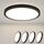 ZMH Deckenlampe LED Deckenleuchte Flach - 4ER Badezimmerlampe 18W Neutralweiß Ø23cm Badezimmer Deckenbeleuchtung Schlafzimmerlampe IP44 Wasserdicht Badlampe Rund Flurlampe Schwarz für Bad Schlafzimmer