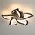 Comely Deckenlampe LED Wohnzimmer, 60cm 60W 6750LM LED Lampen Deckenleuchte, Moderne Blütenblatt Design Lampen für Wohnzimmer Küche Schlafzimmer Esszimmer, 3000K Warmweißes Licht, Schwarz