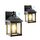 COLBOR Solarlampen für Außen, 2 Pack Solar-Wandlaterne mit Bewegungssensor, IP65 Wasserdichte Solarleuchten Vintage für Garage, Garten und Patio