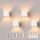 Klighten 4 Pack Wandleuchte mit Austauschbarer G9 LED Lampe Warmweiß 3000K, Aluminium LED Wandlampe Innen/Aussen Einstellbar Abstrahlwinkel aussenbeleuchtung für Wohnzimmer Garten, Weiß