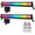 MEIHUA 42W RGB Strahler Außen 10 Farben 6 Helligkeit 30 Modi IP66 Wasserdicht Wallwasher LED Bar Lichteffekte mit Fernbedienung Partylicht für DJ Home Bühnenlichter Weihnachten Halloween 2 Pack
