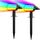 Flaow RGB Solar Gartenleuchte, Farbig Solarlampen für Außen Garten, IP65 Wasserdicht Solarstrahler für Außen, Bunt Solarleuchten für Garten Weg Terrasse Halloween Weihnachten Deko (RGB, 2 Stück)