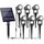 NATPOW Gartenstrahler Solar, Solar Gartenleuchte LED Solarstrahler Solarlampen für garten Außen, IP65 Wasserdicht, 2 Helligkeitsstufe, 6000K Dusk to Dawn Gartenbeleuchtung für Bäume,Gartenweg(6 in 1)