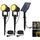 T-SUN Solar Gartenleuchte, 2 Stück Solarstrahler Solarlampen für garten, IP65 Wasserdicht LED Solarlampe mit 2 Helligkeitsstufe, 3 Meter Kabe,Auto-on/off für Bäume,Sträucher,Gartenweg(3000K Warmweiß)