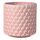 Bloomingville Blumentopf Dot - Dekorative Blumentöpfe für den Innenbereich, Retro-Stil, kreativ, S (12,5 cm Ø), Rosa, Keramik