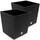 Deuba 2X Blumentopf 35L 32x32x33cm Rato Low Innentopf Mit Griffen Wetterfest Rattanoptik Pflanzkasten Übertopf Pflanzkübel Blumenkasten Quadratisch Anthrazit