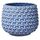 Bloomingville Pinecone Blumentopf, dekorativ, für den Innenbereich, Retro-Stil, kreativ, L (16,5 cm Durchmesser), Blau, Keramik