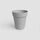 Artevasi Capri-Topf High, Hoher runder Kunststofftopf, 56cm, Farbe: Hellgrau