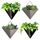 LáLáGreen Wand-Pflanzgefäße – 4 Stück, 30,5 cm, groß, selbstbewässernd, schwarz und grau, gemischte Farben, geometrisch, vertikal, Garten, Wandbehang, Blumenvase, Gefäß mit schwarzem Metallaufhänger,