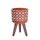 D'vine Dev 8" Indoor Planter Pot with Stand, Geometric Planter Pot for Plant, Small, Pottery Red Terracotta/White, 88-ST-8-S