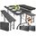KESSER® Bierzeltgarnitur 3-teilig Set Tisch & 2X Bank | Buffettisch für drinnen & draußen Gartengarnitur klappbar 183x76x74cm Kunststoff Klapptisch Gartentisch Inkl Abdeckung & Tragegriffe