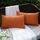 EMEMA Kissenbezug Herbst Outdoor Wasserdicht Sofakissen Wasserfest Dekokissen Kissenbezüge Dekorativ Kissen Kissenhülle aus Polyster für Garten Sofa Wohnzimmer Bett 2er Set 30x50 cm Orange