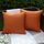 EMEMA Kissenbezug Herbst Outdoor Wasserdicht Sofakissen Wasserfest Dekokissen Kissenbezüge Dekorativ Kissen Kissenhülle aus Polyster für Garten Sofa Wohnzimmer Bett 2er Set 45x45 cm Orange