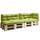 sunnypillow Palettenkissen für Palettenmöbel - 5er Set - Palettenauflage 120 x 80 für Palettensofa - Palettenpolster für Garten, Gesteppte Kissen für Europaletten - Sitzkissen & Rückenkissen Grün