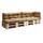 sunnypillow Palettenkissen für Palettenmöbel - 5er Set - Palettenauflage 120 x 80 für Palettensofa - Palettenpolster für Garten, Gesteppte Kissen für Europaletten - Sitzkissen & Rückenkissen Beige