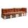 sunnypillow Palettenkissen für Palettenmöbel - 5er Set - Palettenauflage 120 x 80 für Palettensofa - Palettenpolster für Garten, Gesteppte Kissen für Europaletten - Sitzkissen & Rückenkissen Orange