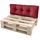 sunnypillow Palettenkissen für Gartenmöbel - Rückenkissen 120 x 40 cm - Rückenpolster für Bett und Sofa - Palettenpolster für Palettenmöbel - Gesteppte Gartenkissen - Rückenlehne, Kissen Rot