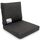 bomoe 2er Set Loungekissen Sitzkissen Outdoor 50x50 cm & Rückenkissen 50x40 cm – Hochwertige Polsterauflagen für Gartenmöbel Bezug Waschbar Lounge Kissen Outdoor Anthrazit UV-Schutz – ilano