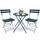 SUNMER Patio Bistro Set 3-teilig mit klappbarem Tisch und Stühlen - Gestell aus pulverbeschichtetem Stahl, leicht zu transportieren, jeder Stuhl kann 120 kg tragen - ideal für Garten, Terrasse, Balkon