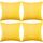4 Stück dekorative wasserdichte Outdoor-Kissenbezüge, quadratisch, Terrasse, Balkon, Garten, wasserdichter Kissenbezug, PU-Beschichtung, Kissenhülle für Couch, Bett, Sofa, Zelt, 45,7 x cm (hellgelb)