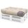 Spatium Palettenkissen Set abnehmbar Bezug wasserdicht gesteppt Palettenauflage Palettenpolster Palettensofa Palettenmöbel Beige Sitzkissen 120x80x15
