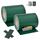 Juskys PVC Sichtschutzstreifen Doppelstabmatten Zaun 2er Set - 2 Rollen á 35m x 19cm - 60 Befestigungsclips - Zaunfolie Sichtschutz Windschutz - grün