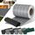 KESSER® PVC Sichtschutzstreifen Sichtschutz Rolle Doppelstabmatten Zaun Blickdicht 35m x 19 cm | 30 Befestigungsclips | Wetterfest Windschutz | Zaunfolie Sichtschutz Garten Gartenzaun Rattan-Grau