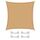CelinaSun Sonnensegel inkl Befestigungsseile Premium HDPE wetterbeständig atmungsaktiv Quadrat 2 x 2 m Sand beige
