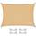 CelinaSun Sonnensegel wasserdicht inkl Befestigungsseile Premium PES wasserabweisend imprägniert Rechteck 2 x 4 m Sand beige