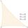 CelinaSun Sonnensegel inkl Befestigungsseile Premium PES wasserabweisend imprägniert Dreieck rechtwinklig 3 x 3 x 4,25 m Creme weiß