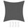 SONGMICS Sonnensegel 2x2m HDPE Gewebe Atmungsaktiv Wasserdurchlässig für Terrasse Garten Balkon Camping Quadrat Konkave 2m Seile Rauchgrau GSS22GY