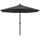 Abccanopy Sonnenschirm 228 cm, 274 cm, 305 cm mit Druckknopf für Garten, Terrasse, Hinterhof und Pool, 6 Rippen, 13+ Farben 10FT dunkelgrau