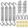FZENeast Sonnensegel Befestigung Set, 304 Edelstahl Sonnensegel Spanner, Sonnensegel Halterung für Viereck und Dreieck(80 Stück)