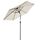 Angel Living Sonnenschirm Ø 300 cm Gartenschirm Marktschirm Terrassenschirm Taupe Rund Sonneschirm UV50+ Creme