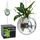 SCANDINORDICA Discokugel blumentopf - Spiegelkugel hängende blumentöpfe, diskokugel Pflanzen, discokugel deko übertopf makramee, Geschenk Freundin | Disco Kugel pflanzentopf – 25 cm Silber