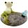 Top Collection Miniatur Feengarten und Terrarium Statue Frosch ruhend auf Stein mit Schmetterling