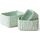 La Jolíe Muse Aufbewahrungskorb, 3er Set aus gewebtem recyclebarem Papierseil, Aufbewahrungsboxen für Accessoires Schminke mint grün und weiß