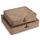 Hipiwe flache, gewebte Weidenkörben mit Deckel, natürliches Seegras, Mehrzweck-Organizer, Boxen für Regal-Organizer, 2er-Set (Kaffee)