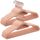 SONGMICS Kleiderbügel Samt, 30er Set, Bügel, rutschfest, kleine Stange für Krawatten, 360° drehbarer Haken, 0,6 cm dick, platzsparend, 43,5 cm lang, für Mäntel, Hosen, Roségold-Hellrosa CRF21PK30