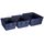Whitmor Woven Strap Storage Baskets S/3-Navy Aufbewahrungskörbe mit gewebtem Riemen, S/3, Marineblau, Metall, Polypropylen (PP), Navy, 3