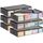 Lifewit 6 Stück 75L Unterbett Aufbewahrungsbox, Faltbare Unterbettkommode Aufbewahrungstasche Storage Boxes mit Deckel, Unterbett Aufbewahrung für Kleider Unterbett Kleiderschrank, Grau