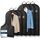 Bruce.® 6x Kleidersack Kurz - 3x 100x60 cm & 3x 120x60 cm – Atmungsaktive Kleiderhülle für Anzug, Jacke & Hemd – 120 GSM Materialstärke – Anzugtasche für Reisen & Aufbewahrung - Kleidersäcke herren