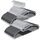 SONGMICS Kleiderbügel Kunststoff, 50er Set, Bügel mit U-förmiger Öffnung, platzsparend, 0,5 cm dick, 41,5 cm breit, um 360° drehbarer Haken, hellgrau-dunkelgrau CRP41G-50
