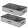 SONGMICS Unterbettkommode, 2er Set, Unterbett Aufbewahrungsbox mit Sichtfenster, Faltbarer Organizer, unter dem Bett oder auf dem Schrank, Vliesstoff, platzsparend, grau RUB002G01