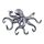 Hampton Nautical Antique Silver Cast Iron Octopus Hook 11 Inch - Decorative Hook - Sealife Metal Wall Hook