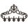 Sungmor Retro Style Gusseisen Wandhalterung mit 5 Haken - 13,07 × 8,74 Zoll/Aushöhlungsmuster Dekorative Hängegestell - Charming Home Decor