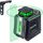 Firecore Kreuzlinienlaser, 360° selbstnivellierender Linienlaser mit horizontalen und vertikalen Linien, grüner Laser zum Aufhängen von Bildern, mit Magnethalter, 4 AA-Batterien＆Tragetasche – G30